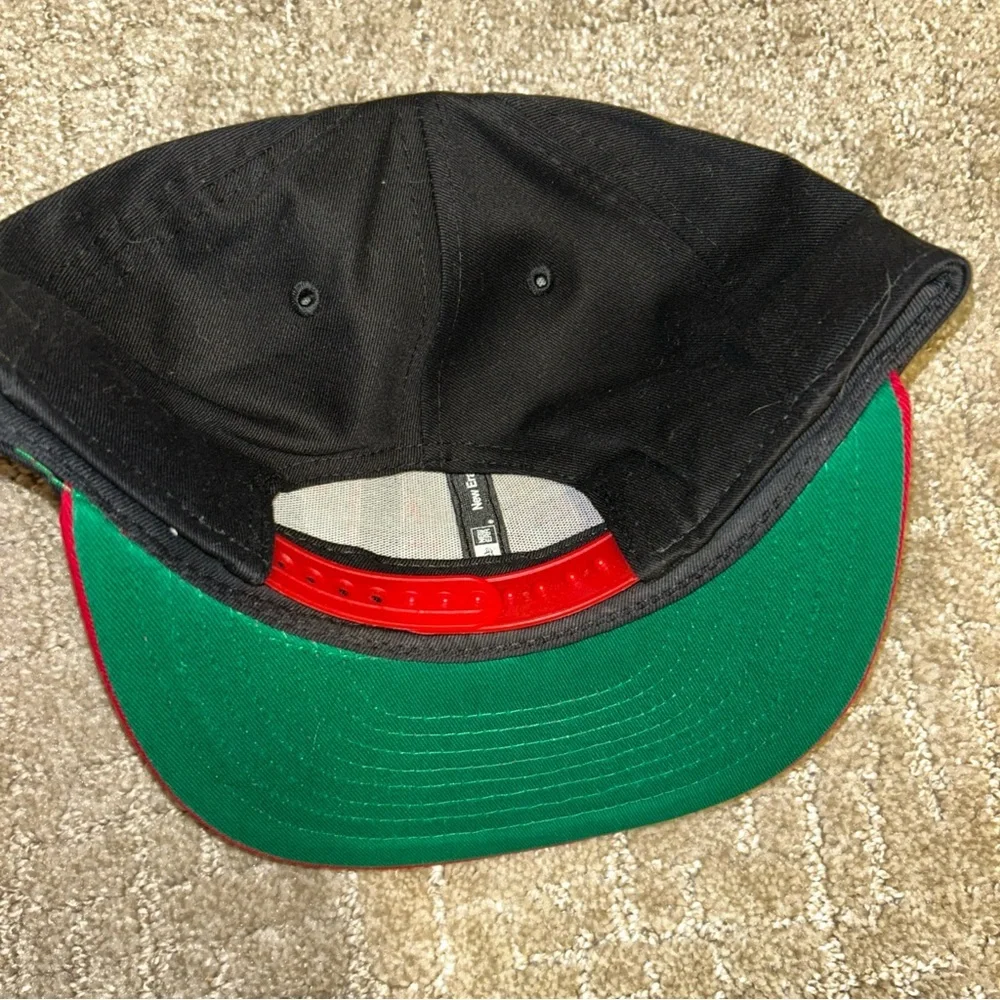 Miami Heat Hat Cap Black Red Adjustable Snapback New Era Hardwood Classics Adult